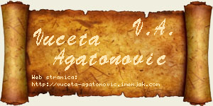 Vuceta Agatonović vizit kartica